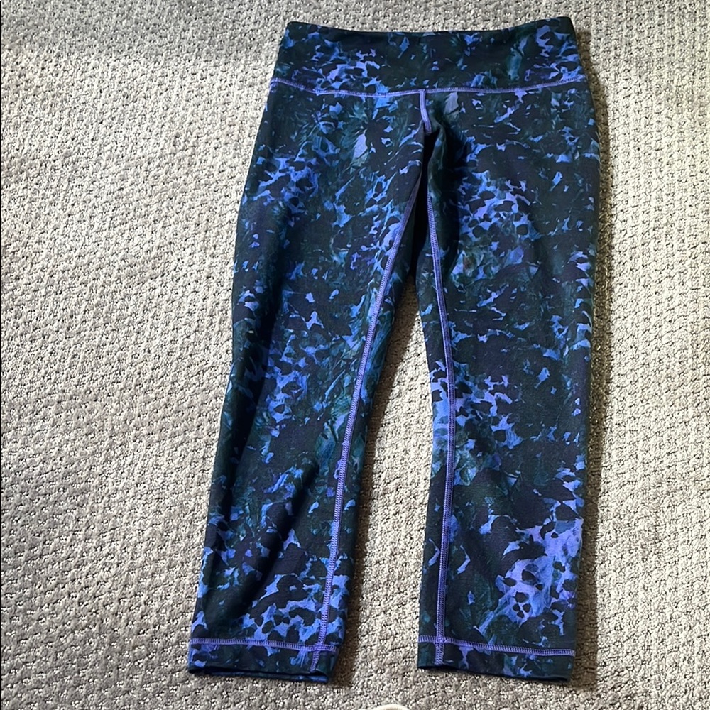 lululemon athletica Blue Patterned Leggings
